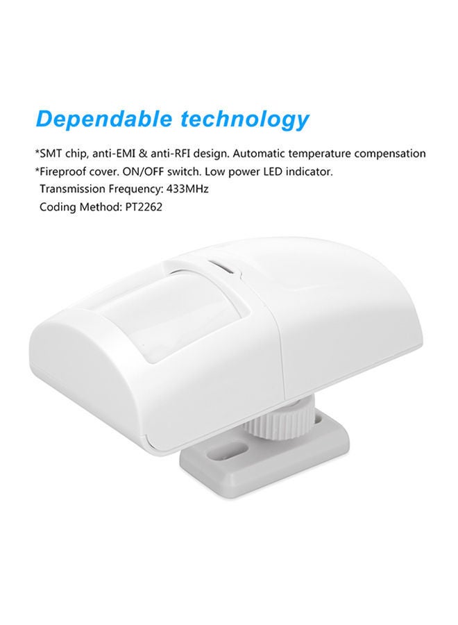 NIBEMINENT Wireless Anti-Pet Dual Passive Infrared Detector White 12.2x4.2x8.5centimeter - Image 2