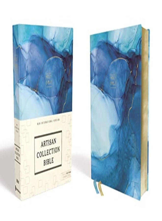 Niv Artisan Collection Bible Cloth Over Board Blue Art Gilded Edges Red Letter Comfort Print by Zondervan Hardcover 