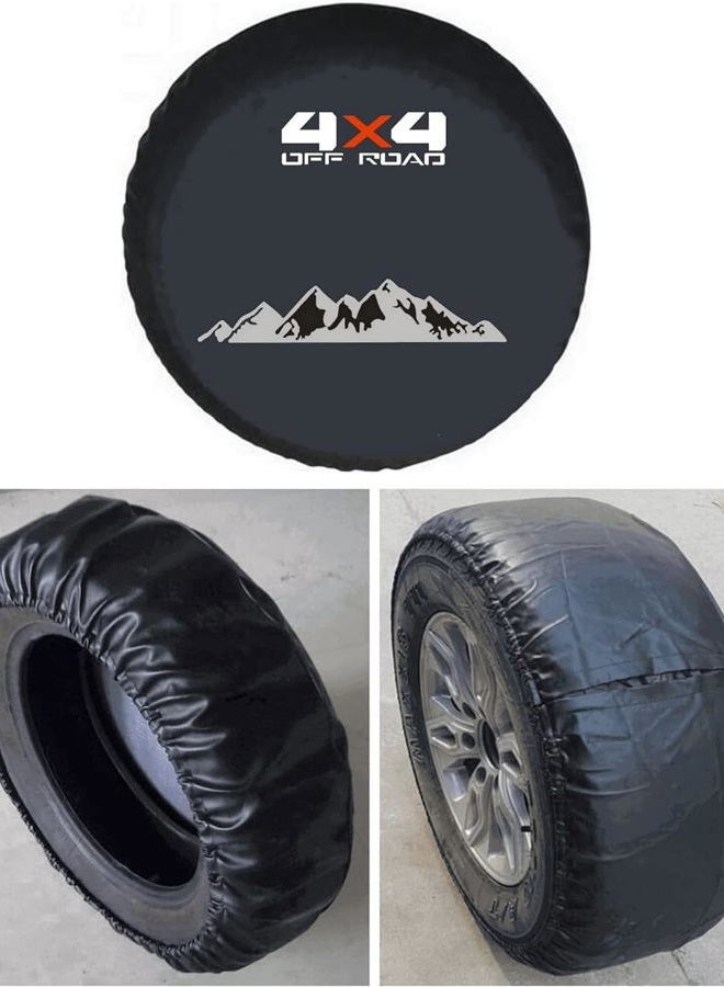 Aolowewin for Buick Toyota Honda SUVs, Hummer H3, Ford Bronco, Jeep Wrangler Spare Tire Cover (4X4 Off-Road), Spare Wheel Cover Protector, Fit Most of SUV Trailer RV (XL: 275/75R17, 285/75R16, 33x12.5-15) - Image 4