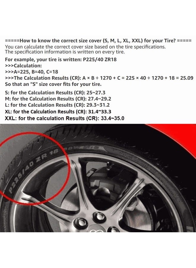 Aolowewin for Buick Toyota Honda SUVs, Hummer H3, Ford Bronco, Jeep Wrangler Spare Tire Cover (4X4 Off-Road), Spare Wheel Cover Protector, Fit Most of SUV Trailer RV (XL: 275/75R17, 285/75R16, 33x12.5-15) - Image 2