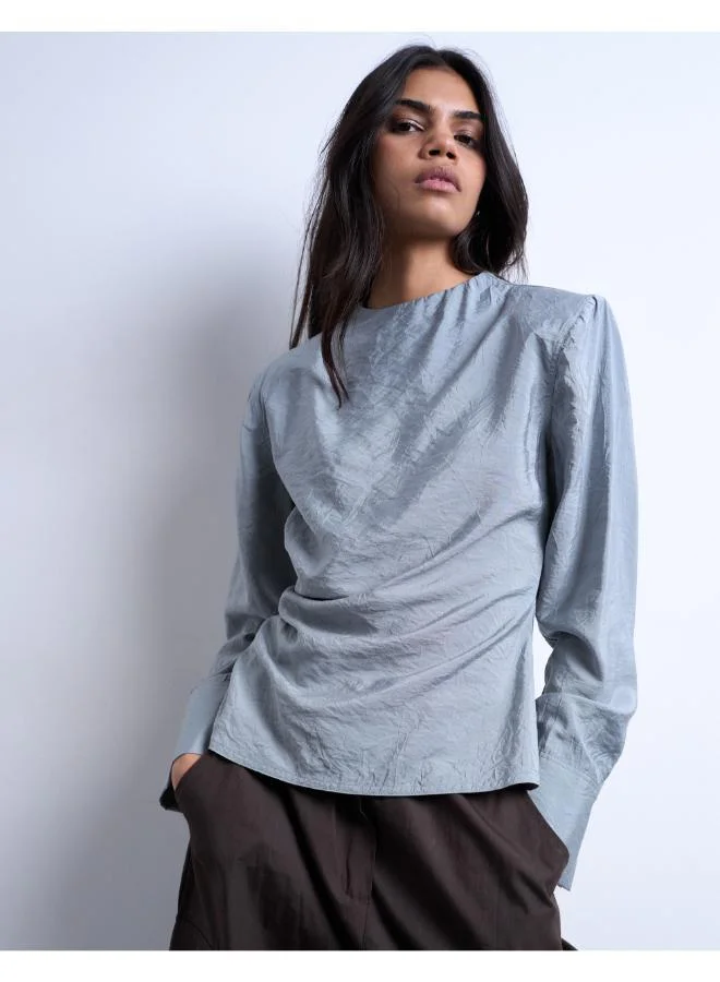 TOPSHOP Casual Long sleeve Round Neck Top