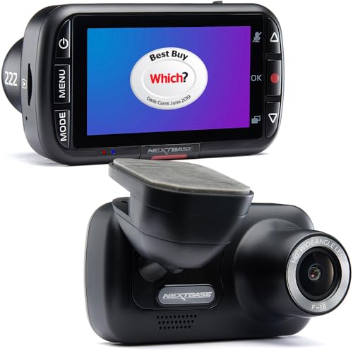 NEXT BASE Nextbase 222 Dash Cam Full 1080p/30fps HD Recording In Car DVR Camera- 140° 6 lane Wide Viewing Angle- Polarising Filter Compatible- Intelligent Parking Mode- Loop Records- G-Sensor- Magnetic Mount. - Image 1