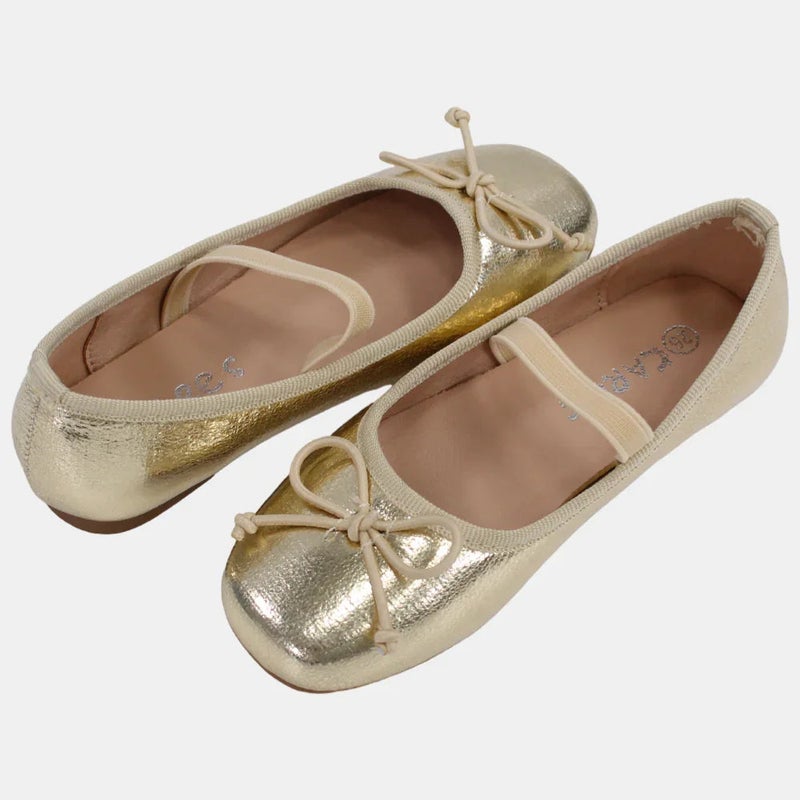 Our kids Girls Leather Ballerina Shoes - Shiny Colors - Image 2