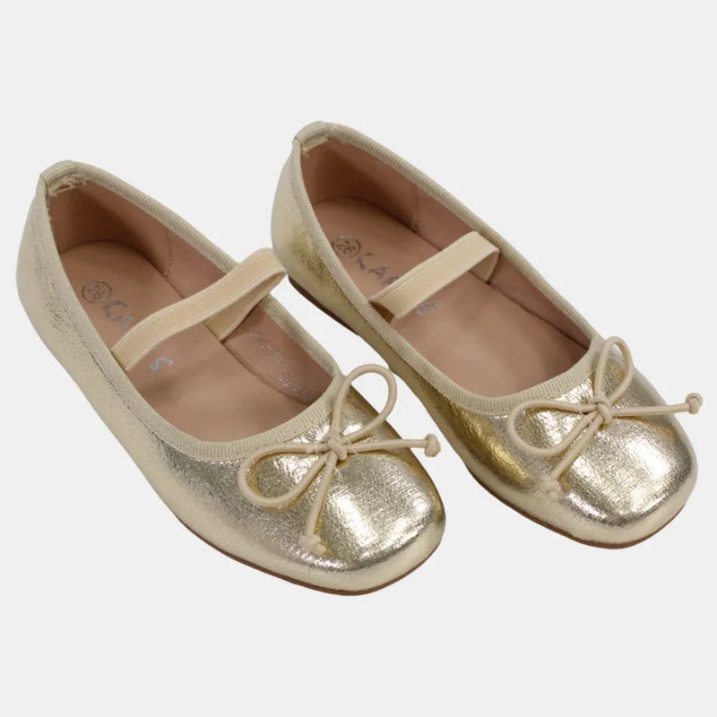 Our kids Girls Leather Ballerina Shoes - Shiny Colors - Image 1