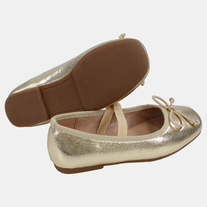 Our kids Girls Leather Ballerina Shoes - Shiny Colors - Image 3