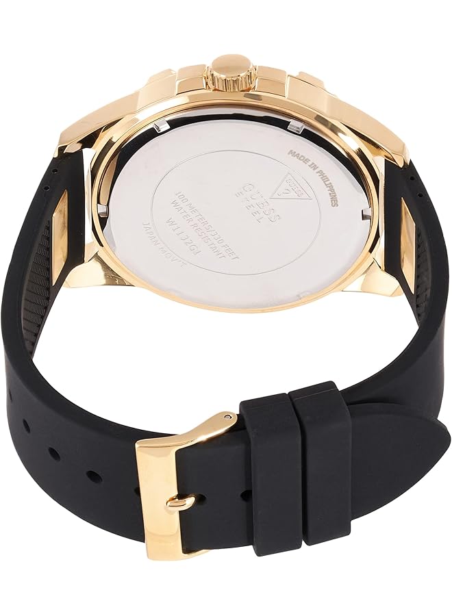 جس ساعة كوارتز رجالية بشاشة تناظرية وحزام سيليكون W1132G1 - Image 2