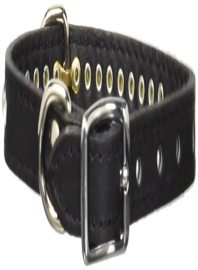 OmniPet Signature Leather Crystal Dog Collar, Black Solid Grain Leather, Fits 7.5"-9.5" Neck Size, 12" Overall Length - Image 2