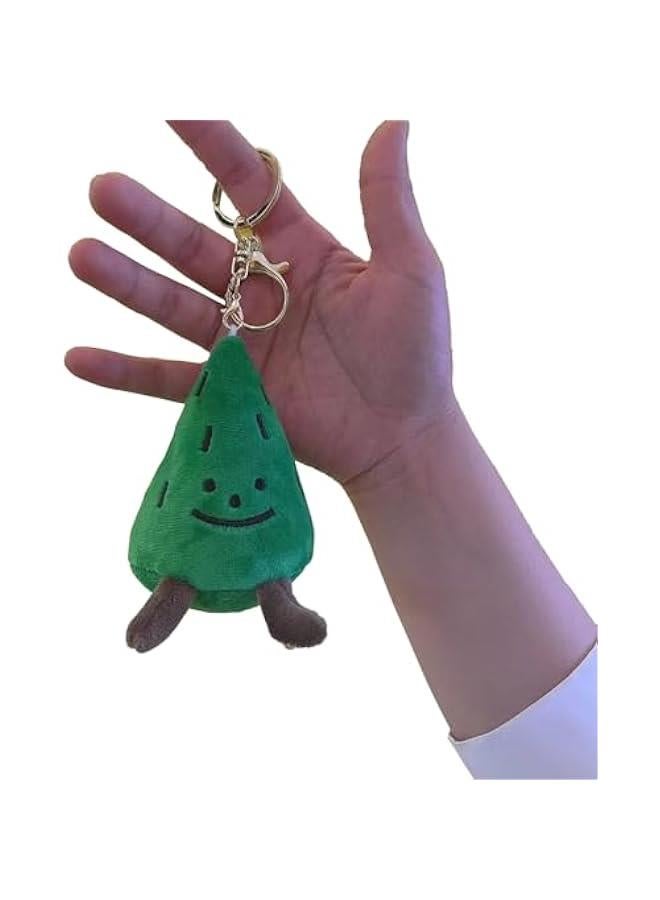 Tree Keychain, Cute Plush Mini Doll Ornament for Bag, Handcrafted Soft Pendant for Holiday Cheer - Image 1