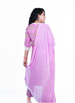 PRIYA’S PANACHE Women's Cotton Kurta Set with Palazzo & Chiffon Dupatta | Indian Ethnic Wear | Traditional Salwar Kameez Suit  - Image 5