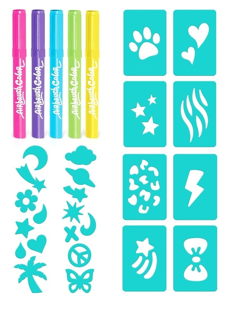 Airbrush Plush Kit Neon Markers Painiting Set - AIR019  - Image 2