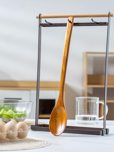 CAILOS Wooden Mixing Spoon, 16.5 Inch Long Handled Wooden Spoons for Cooking And Stirring - Image 3