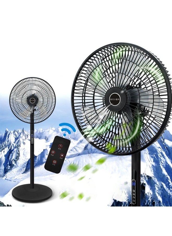 16 Inch Pedestal Fan with Remote Control, 5-Blade Oscillating Standing Fan Adjustable Height,Ultra Quiet, 8 Speed, 3 Winds Mode, 9 Hour Timer, LED Display, 90° Pivoting Head Air Circulator Fan (Black)