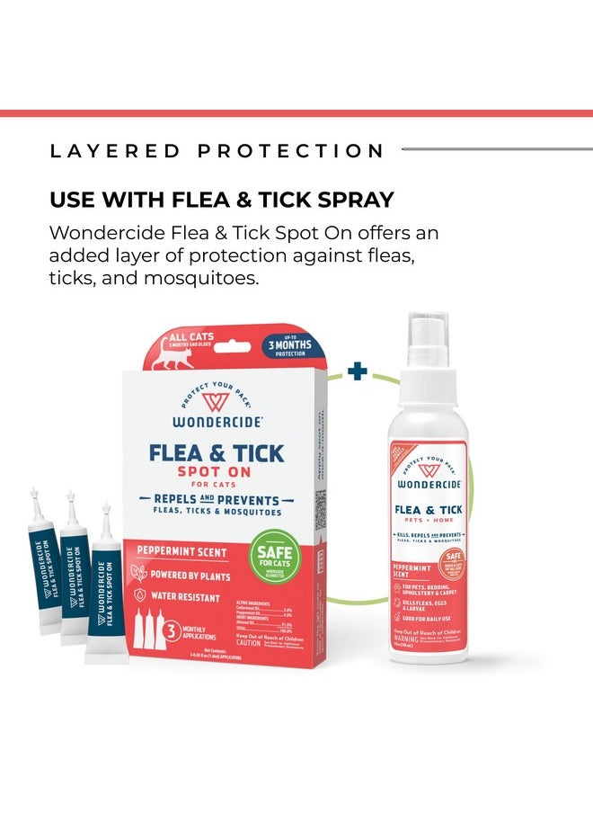 wondercide - Flea And Tick Cat Spot On  Flea, Tick, And Mosquito Repellent, Prevention For Cats With Natural Essential Oils  Pet And Family Safe Up To 3 Months Protection  3 Tubes Of 0.03 Oz - Image 1