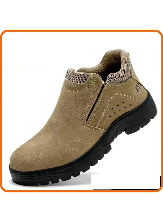 NIBEMINENT Men Anti Puncture Work Sneakers Breathable Safety Boots Male Soft Sole Wear Resistant Shoes Non-slip Protective Footwear - Image 1