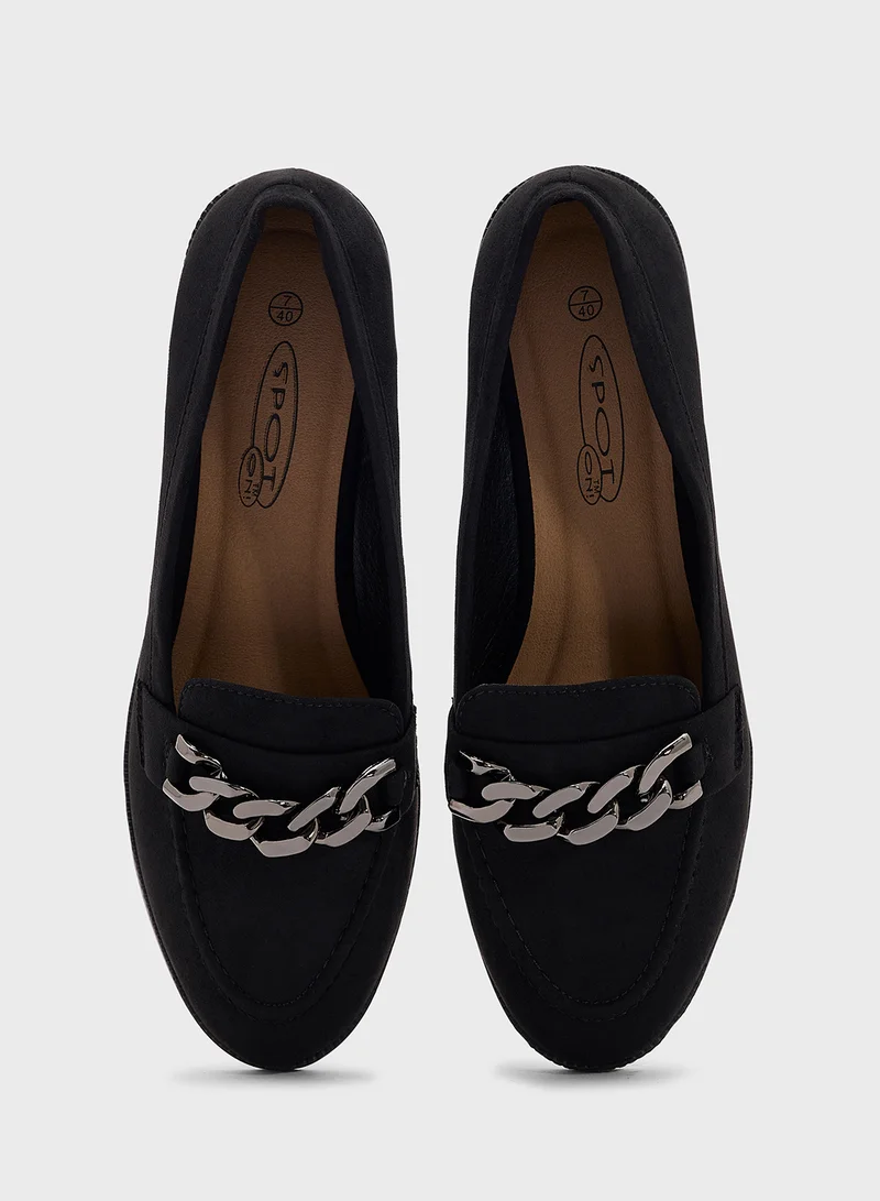 Spot-On Loafer With Chain Strap