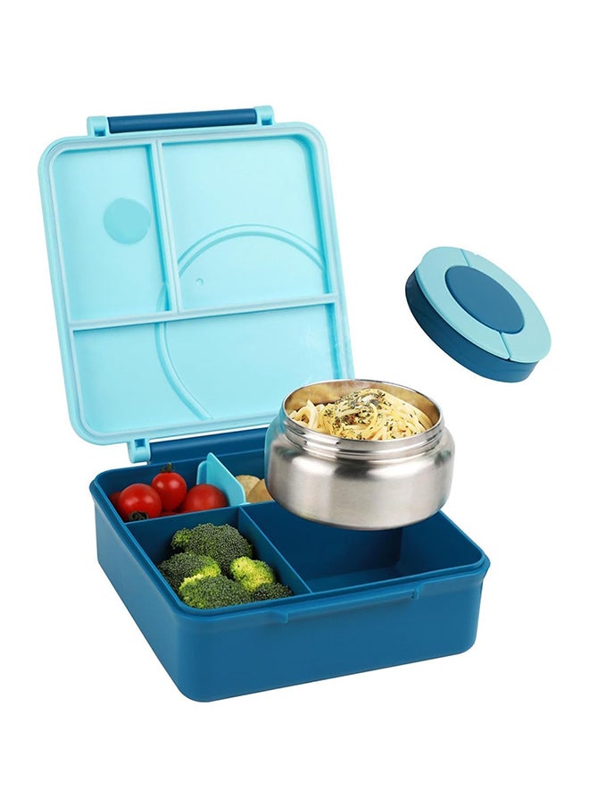 SKY-TOUCH - Bento Box, 594g, 1600ml+290ml, Size: 21.5x8.5x23cm, PP+Silicone+304 Stainless Steel - Image 1