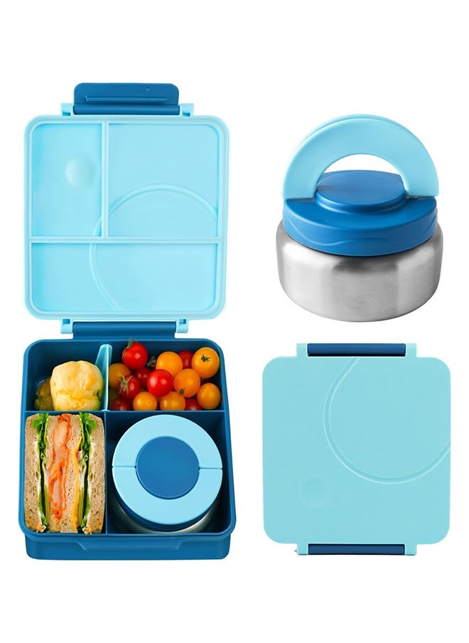 SKY-TOUCH - Bento Box, 594g, 1600ml+290ml, Size: 21.5x8.5x23cm, PP+Silicone+304 Stainless Steel - Image 1