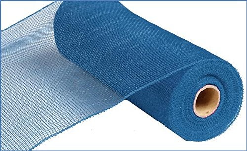 Deco Poly Mesh Denim Blue Non Metallic 10 Inch x 30 Feet RE1302MM