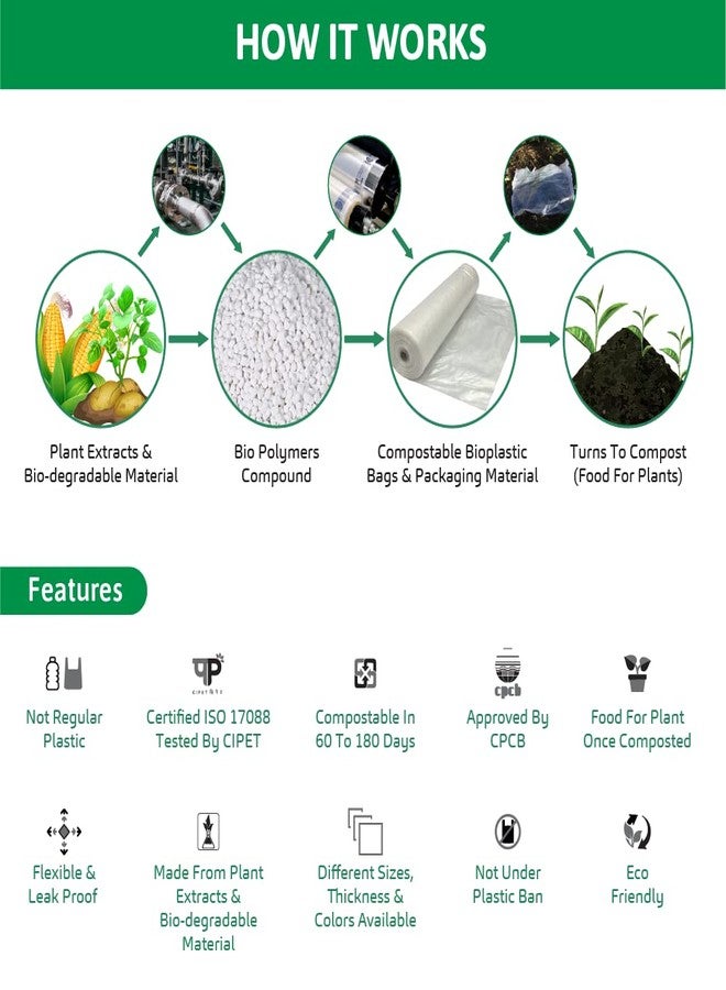 ECO365 Compostable Flap Bags 10x14 Inch + 2 Inch Flap, 20 Microns (Transparent, 600pcs) | Biodegradable Bags for Garment Packaging | Made from Plant Extracts & Plastic Free - Image 4