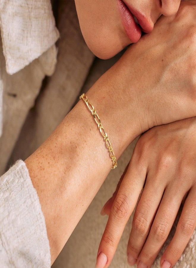 BENEIGE Gold Bracelets for Women,14k Gold Paperclip Bracelets Binding Bracelet Adjustable Bracelets for Women Dainty Handmade Link Bracelet Jewelry for Women - Image 3