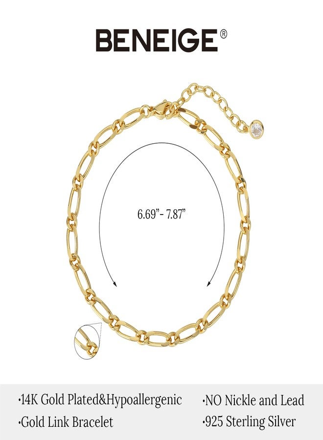 BENEIGE Gold Bracelets for Women,14k Gold Paperclip Bracelets Binding Bracelet Adjustable Bracelets for Women Dainty Handmade Link Bracelet Jewelry for Women - Image 4