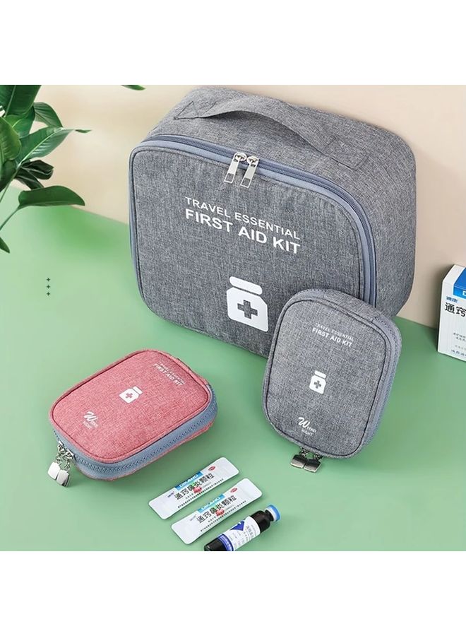 Blue First Aid Bag Empty Emergency Medic Trauma Kit for Travel Home Hiking Camping Car Office - Image 5