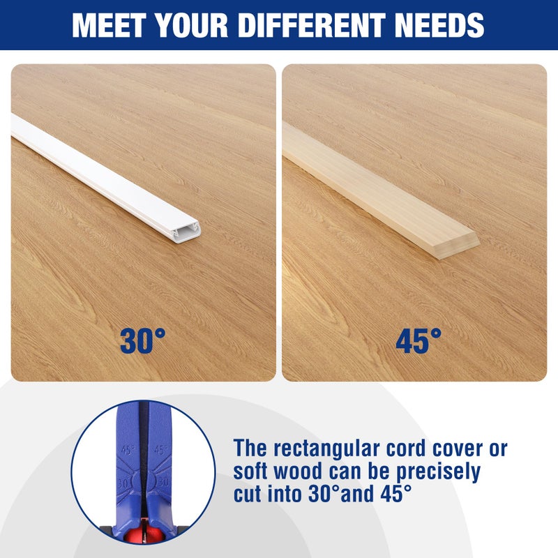 WORKPRO PEX Cutter, Hose Cutter with 1/8"-1-5/8" Cutting Capacity, specific angle(30Â°, 45Â°) for cutting rectangular cord cover, Tubing Cutter for PPR, PE, PP, Suitable for Home and Plumbing Repairs - Image 2
