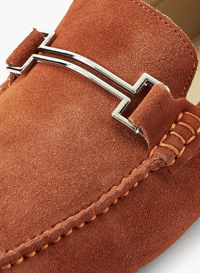 Renzo Ruganni  Men Metallic Trim Premium Suede Leather Loafers for Men | Best Price UAE