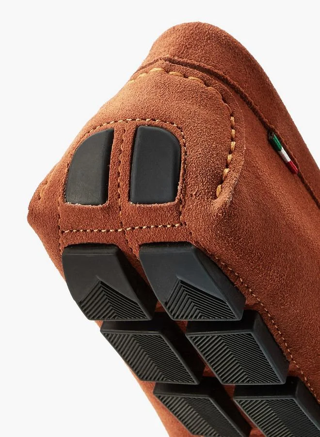 Renzo Ruganni  Men Metallic Trim Premium Suede Leather Loafers for Men | Best Price UAE