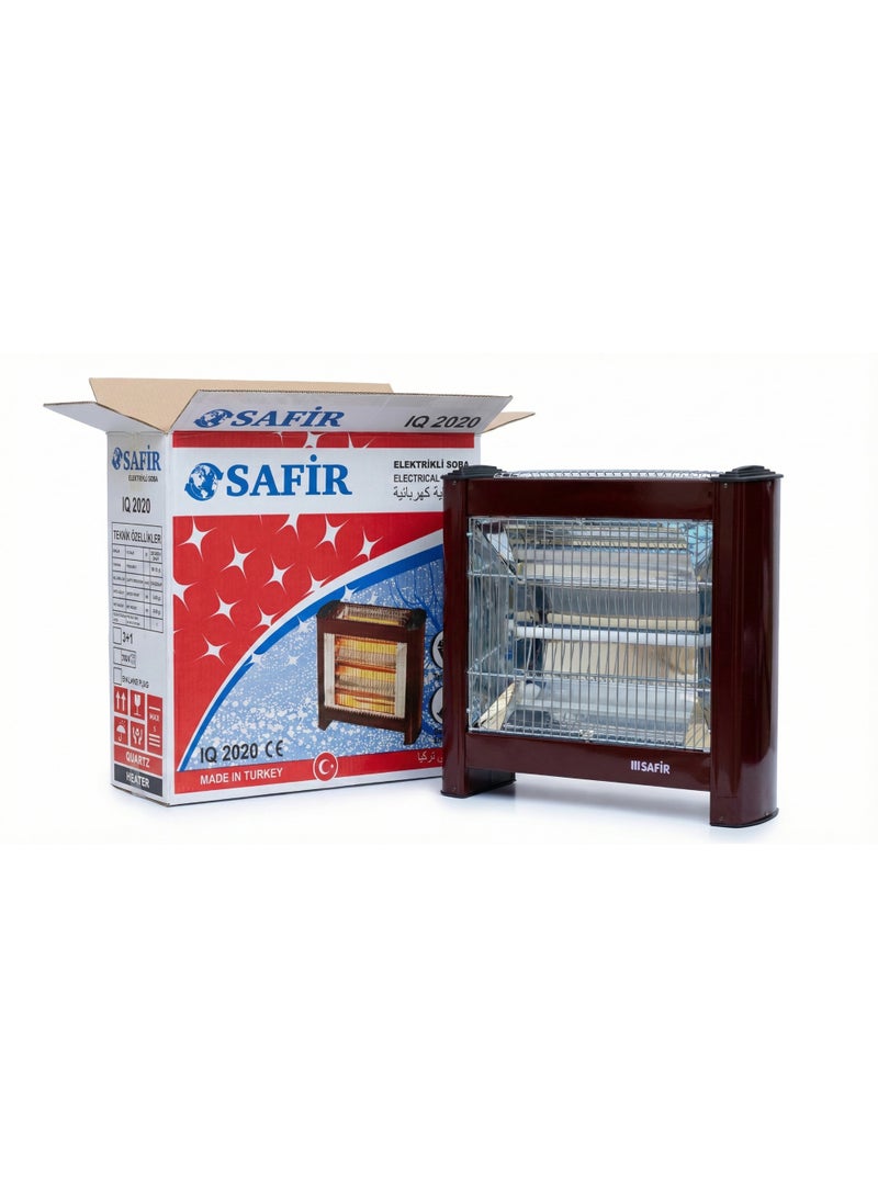 SAFIR Electric Quartz Heater - 2400W Portable Radiant Space Heater with Adjustable Thermostat & Tip-Over Safety Protection - Made in Turkey - Image 1