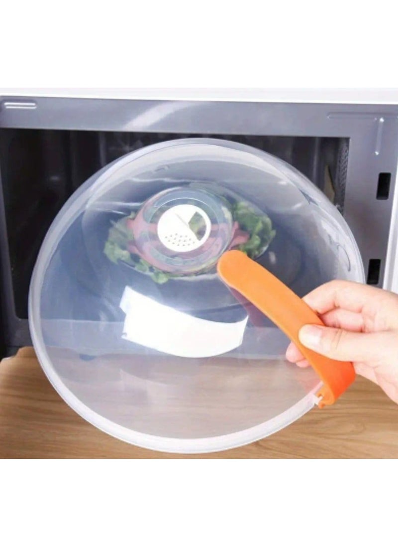 Generic Bowl Cover Microwave Plate Cover With Handle Anti Splatter Dish Cover Food Guard With Air Vent 26x26x10cm  - Image 1