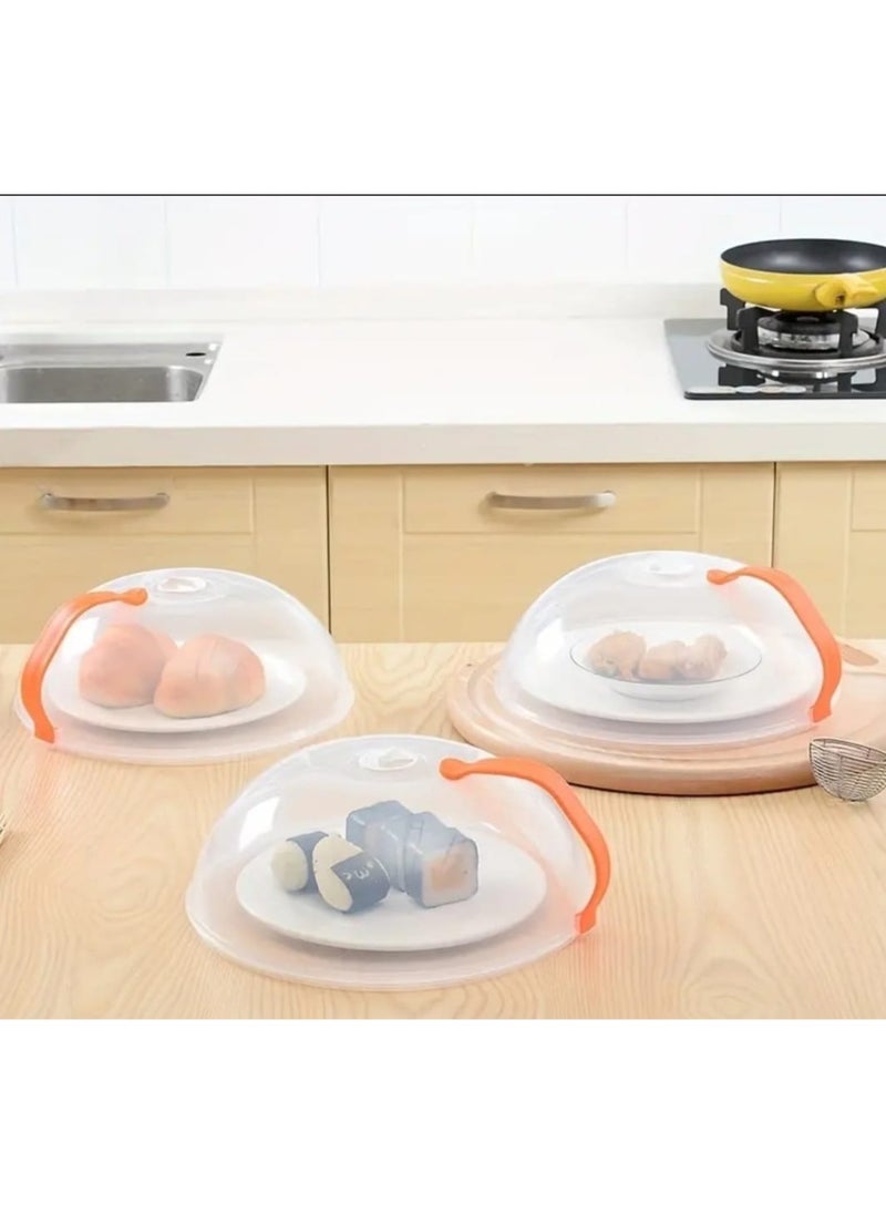 Generic Bowl Cover Microwave Plate Cover With Handle Anti Splatter Dish Cover Food Guard With Air Vent 26x26x10cm  - Image 2