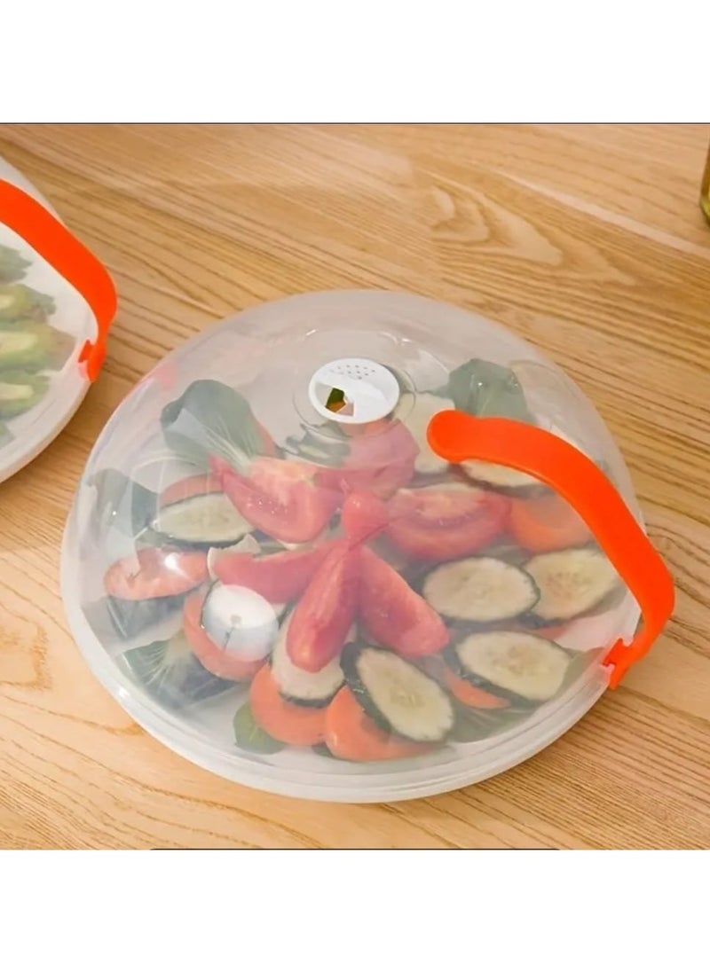 Generic Bowl Cover Microwave Plate Cover With Handle Anti Splatter Dish Cover Food Guard With Air Vent 26x26x10cm  - Image 5