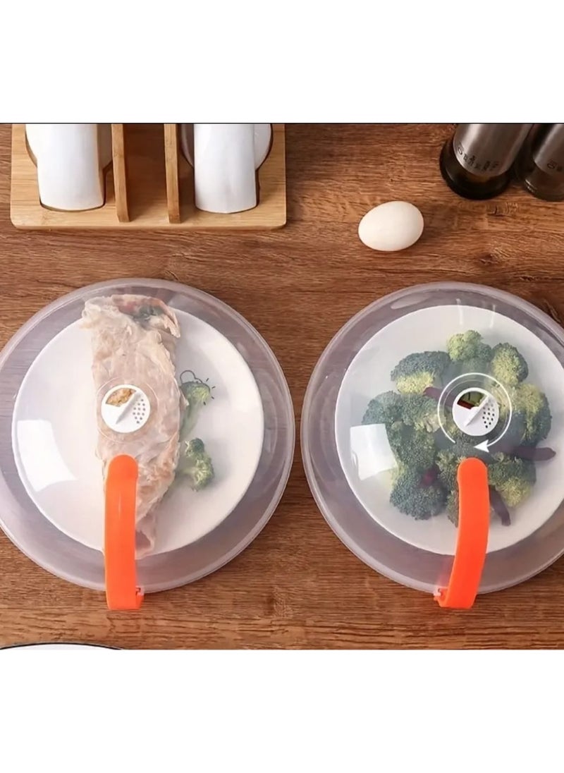 Generic Bowl Cover Microwave Plate Cover With Handle Anti Splatter Dish Cover Food Guard With Air Vent 26x26x10cm  - Image 3