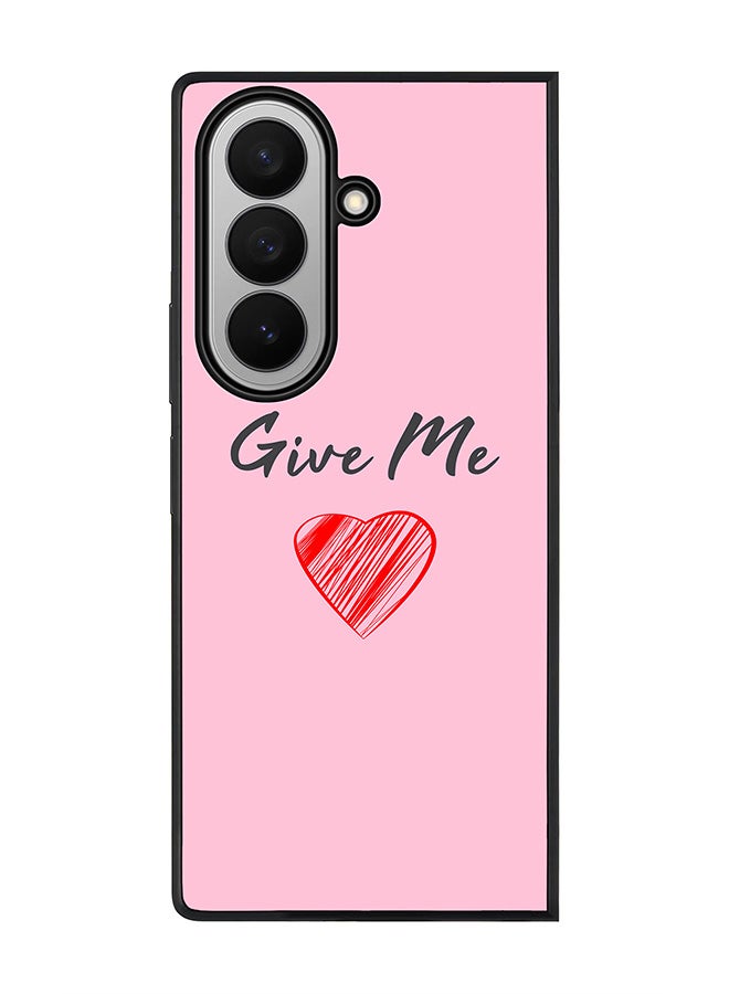Stylizedd For Samsung Galaxy Z Fold7 Case,Slim fit Camera Protection, Shockproof Thin Phone cover  - Give me love - Image 1