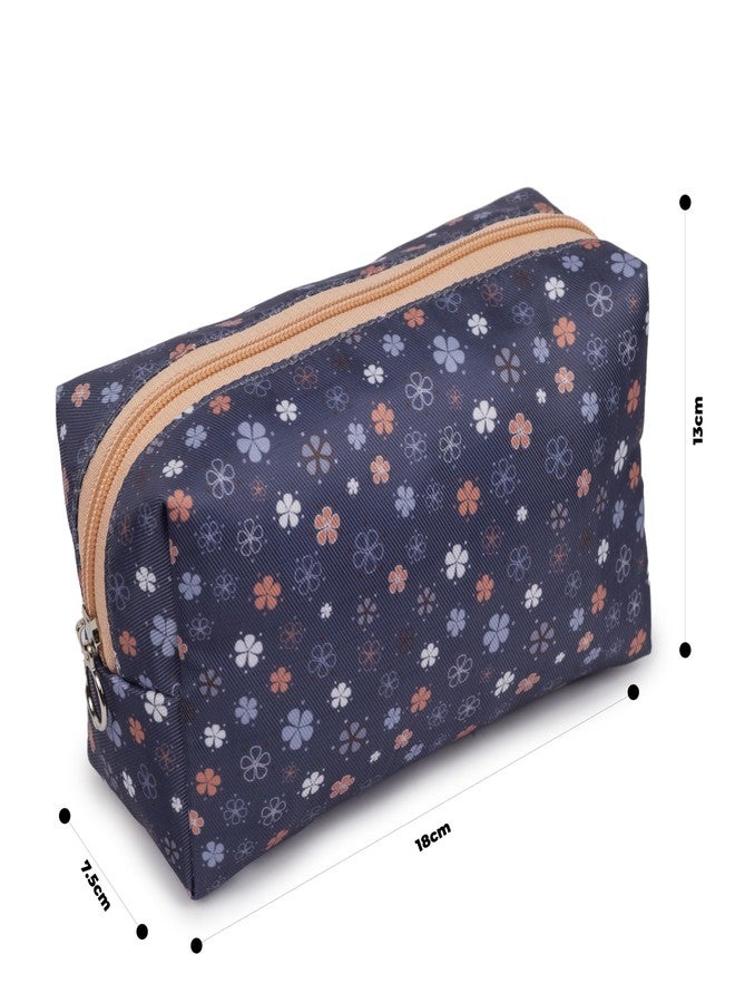 QIPS All-in-One Travel Organizer Pouch: Versatile Makeup Bag, Cosmetic Organizer, Gadget & Toiletry Storage, Medicine Kit, and More for Ultimate Travel Convenience (Dark Blue) - Image 4