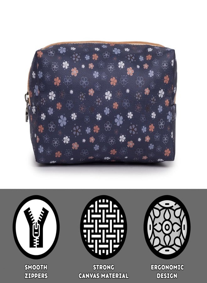 QIPS All-in-One Travel Organizer Pouch: Versatile Makeup Bag, Cosmetic Organizer, Gadget & Toiletry Storage, Medicine Kit, and More for Ultimate Travel Convenience (Dark Blue) - Image 5