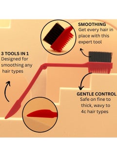 PRIME Foldable 3 in 1 Hair Edge Control Brush Comb Eyebrow Brush Double Sided Edge Brush for Hairstyling, Eyelash Combs and Eyebrow Brushes for Women Men Kids  - Image 2