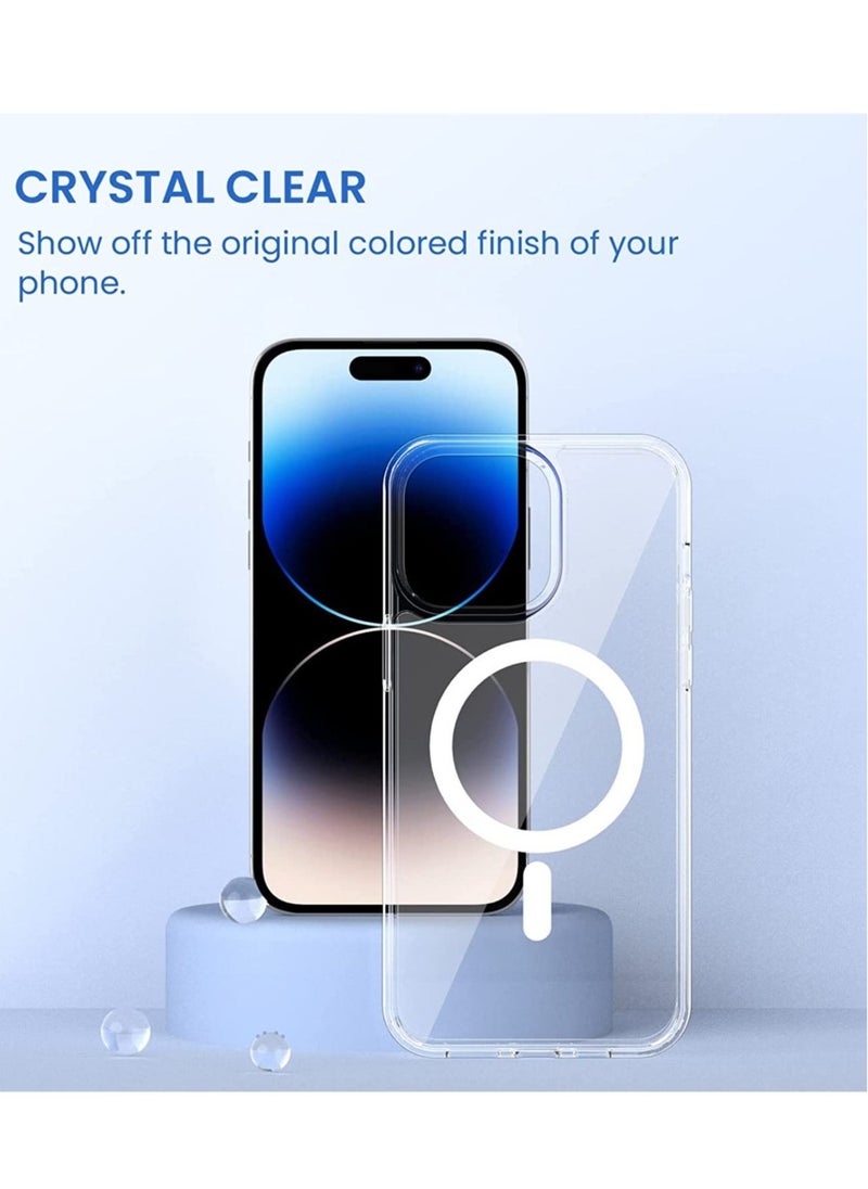 Raxoom for iPhone 14 Pro Max Mag Safe Case, Magnetic iPhone 14 Pro Max Case Compatible with MagSafe, Crystal Clear Anti-Yellowing Scratch Resistant Phone Cover for iPhone 14 Pro Max 6.7 inch 2022 - Image 5
