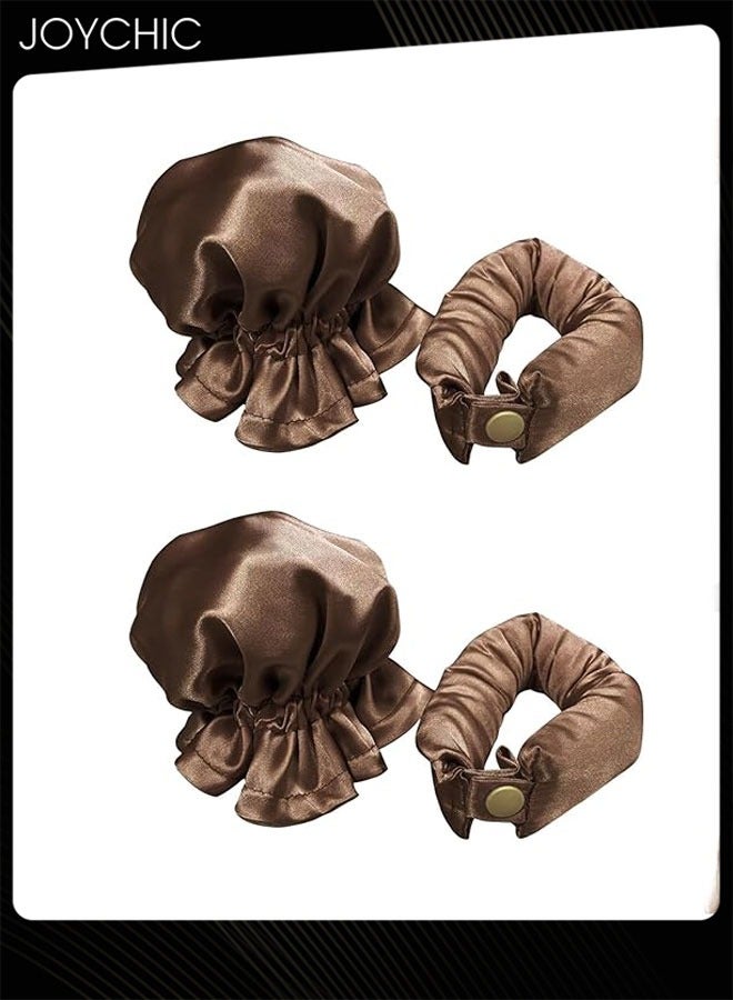 Joychic New Satin Heatless Hair Curler, Hair Rollers for Heatless Curls with Hair Caps, No Heat Curling Headband Can Sleep in Overnight, Soft Curling Rod Headband for Long Hair - Image 2