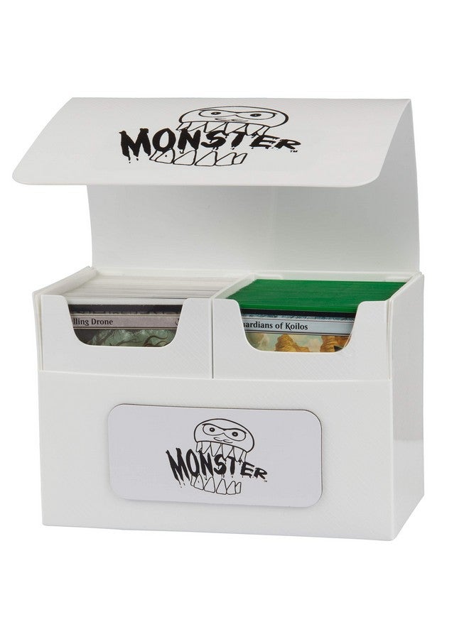 Monster Protectors Monster Protectors XL Magnetic Double Deck Box - White, Holds 200 Gaming TCGs, Self-locking Closure, Compatible w Standard & Smaller Size Gaming Trading Cards, Removable Construction, Gift  - Image 5