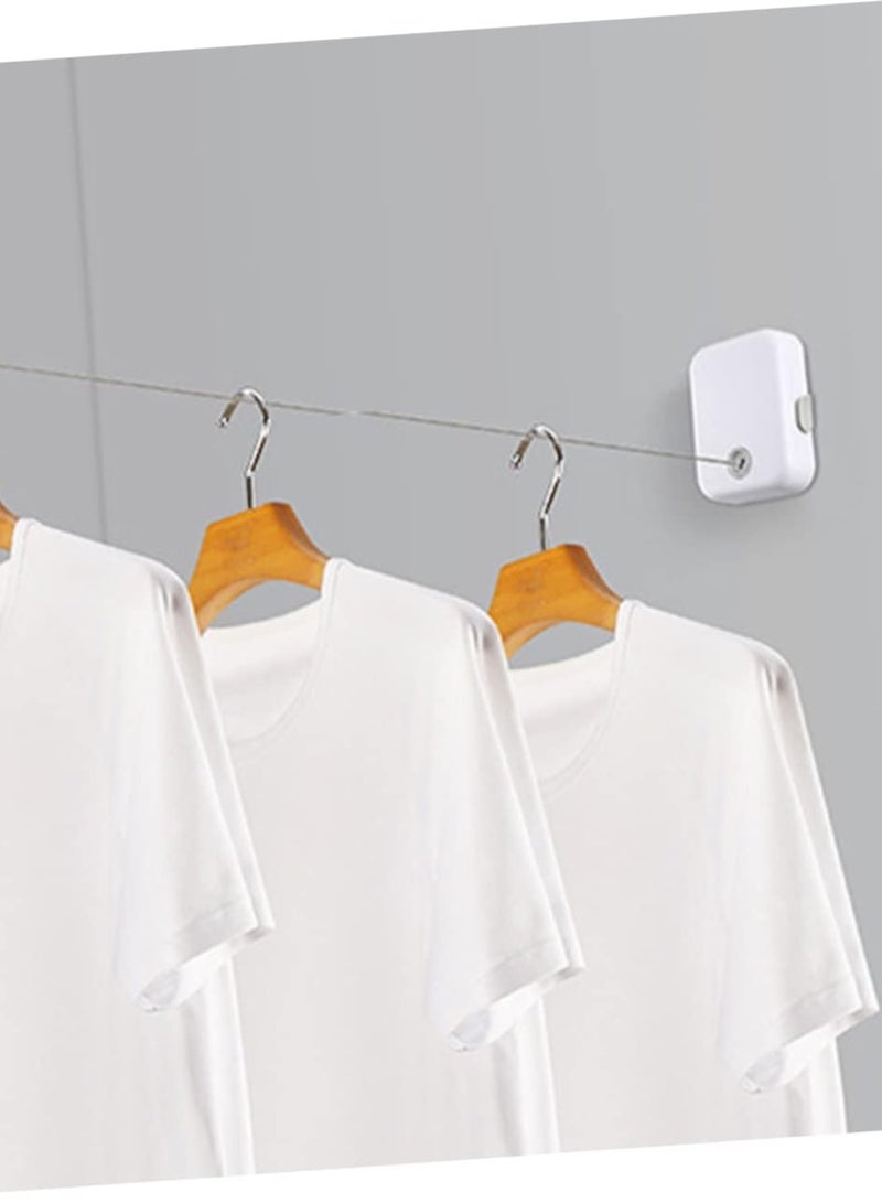 Retractable Invisible Clothesline Indoor Wire Drying Rope for Home Balcony Bathroom Space-Saving Clothes Hanging String up to Capacity Safe White  - Image 2