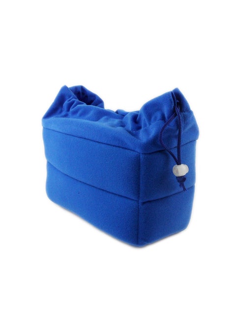 Velvet Padded DSLR Camera Bag Drone Lens Case Blue