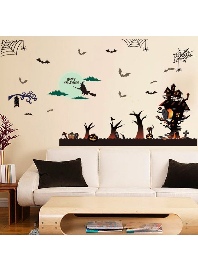 NIBEMINENT Halloween Wall Stickers - Pumpkin, Spider, and Ghost Window Decals