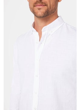 Tudors Slim Fit Long Sleeve Buttoned Linen Men's Shirt  - Image 4