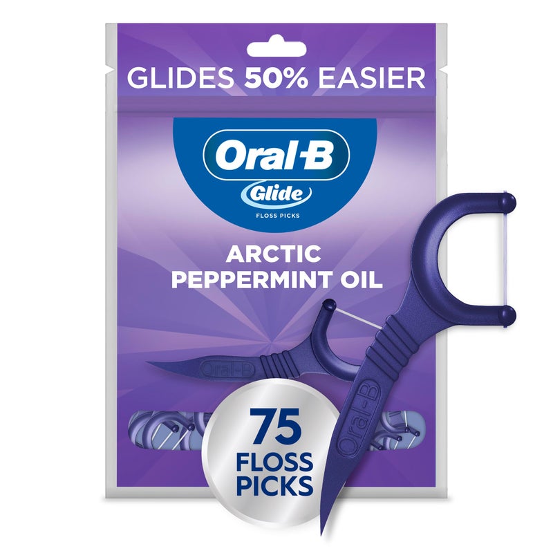 Oral-B OralB Glide Peppermint Dental Floss Picks with Arctic Peppermint Oil Flavor 75 Picks - Image 2