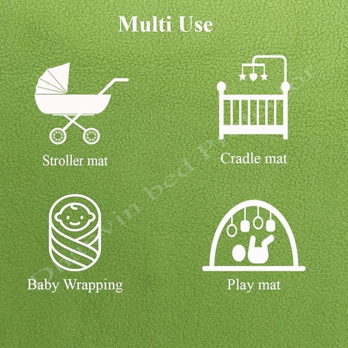 Baby Bed Protector Reusable - Waterproof Absorbent Quick Dry Sheet, Soft Cotton Fabric for Newborns & Toddlers, Small Size 17x29 cm (Light Green)  - Image 5