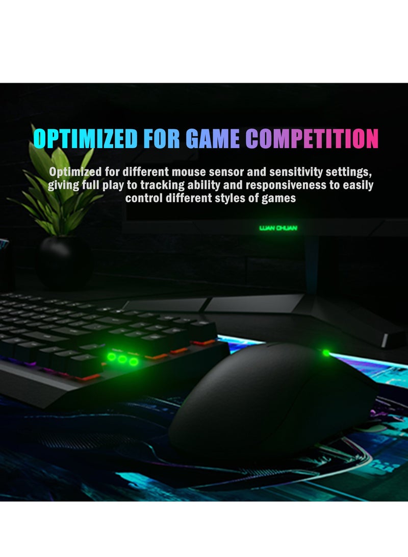 Datazone RGB Gaming Mouse Pad with 15 Lighting Modes and One-Touch Control – 350×250 Mm  – Waterproof Surface and Non-Slip Rubber Base – USB Powered – Perfect for Office and Gaming - Image 4