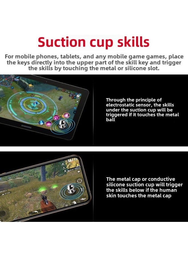 Chicken Eating Artifact Mobile Phone Tablet Universal Game Button Chicken Eating Peace Elite Shooting Quick Assistant Artifact-Product Color:Gold Pair Of 2 [with Packaging]]  - Image 3