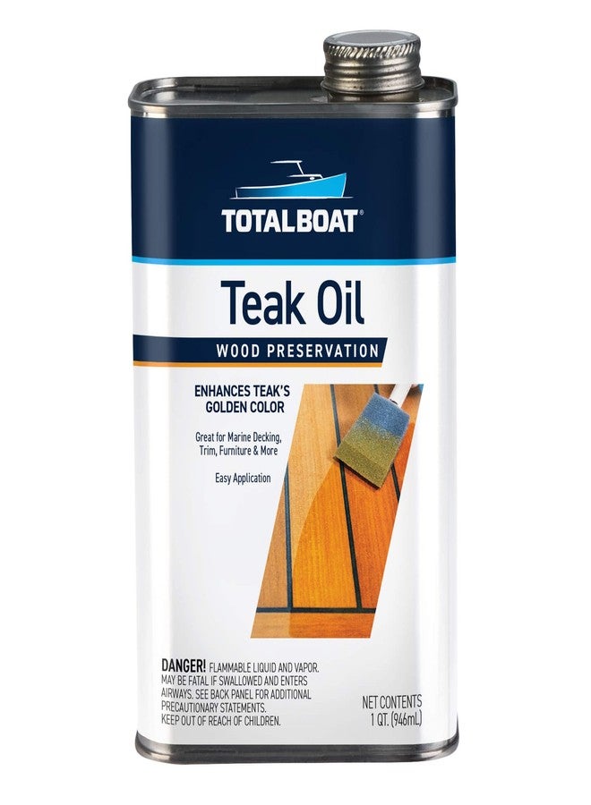 TotalBoat Teak Oil | 32 Ounces | Marine Grade Sealer Protects & Preserves Teak | Ideal for Boats and Outdoor Furniture - Image 1